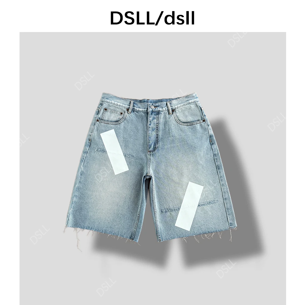 2025夏款 破洞补丁牛仔短裤D25369
