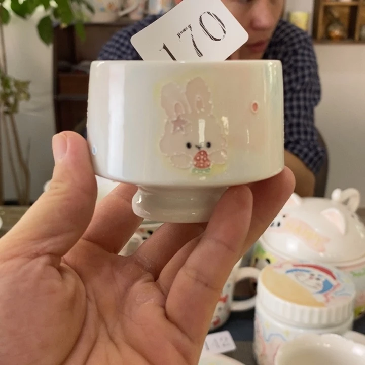瓷片景德镇釉下彩手绘