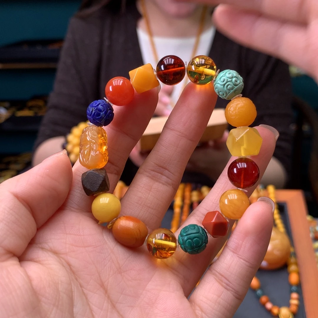 蜜蜡未镶嵌手串天然