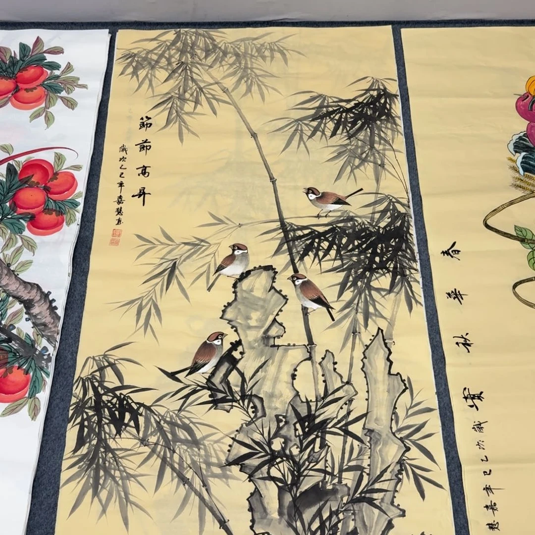 国画四尺尺寸70X140纯手绘作品