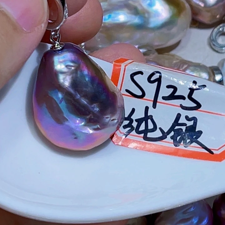 淡水珍珠银S925镶嵌颈饰
