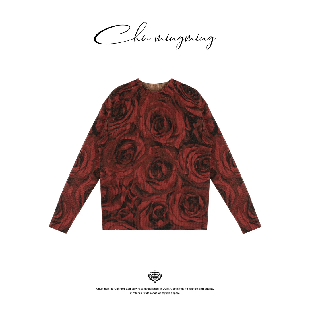 【CHUMINGMING】玫瑰印花毛衣LY2522125