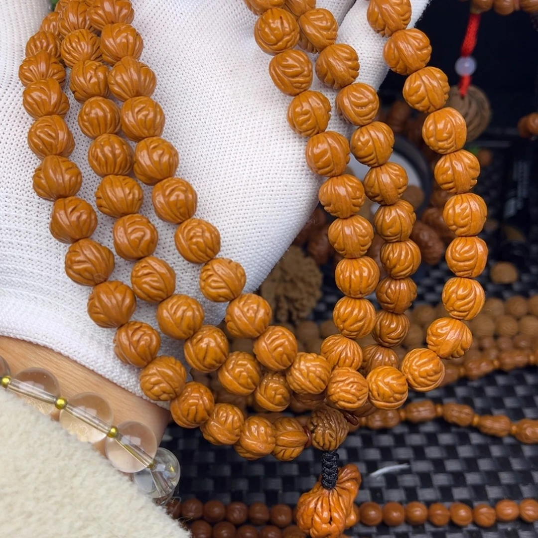 文玩核桃手串小金豆108颗脖挂