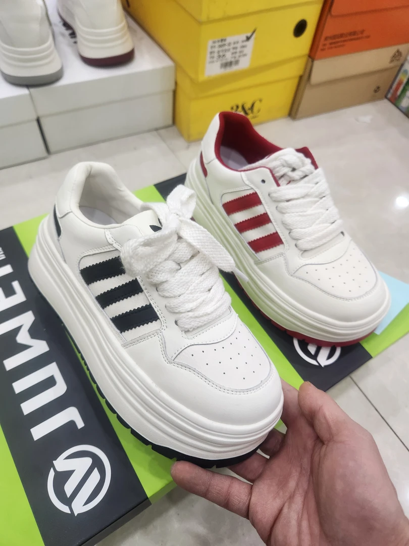 【鞋爱】8819国潮原创经典三杠女士厚底板鞋