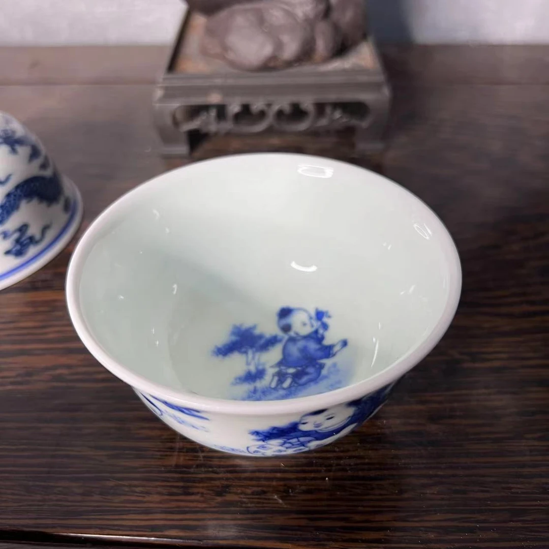 景德镇青花人物主人杯陶瓷