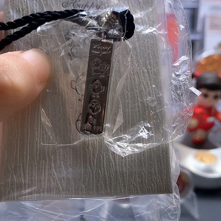 纯银鸡年生肖挂坠