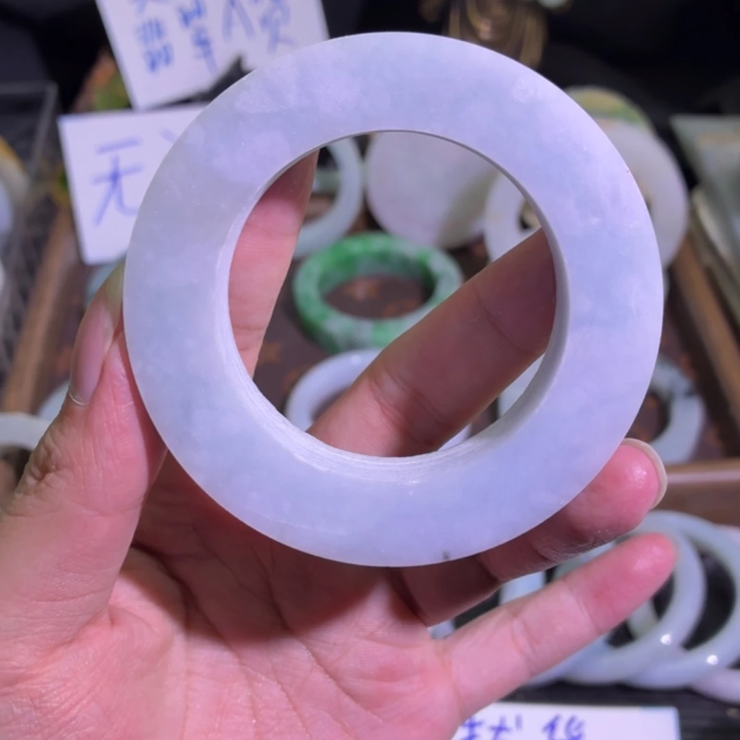 定制翡翠未镶嵌翡翠A货毛胚手镯定制