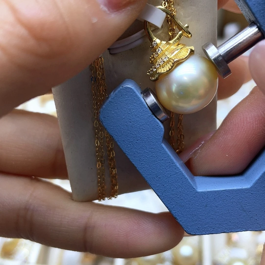 海水珍珠颈饰银S925镶嵌