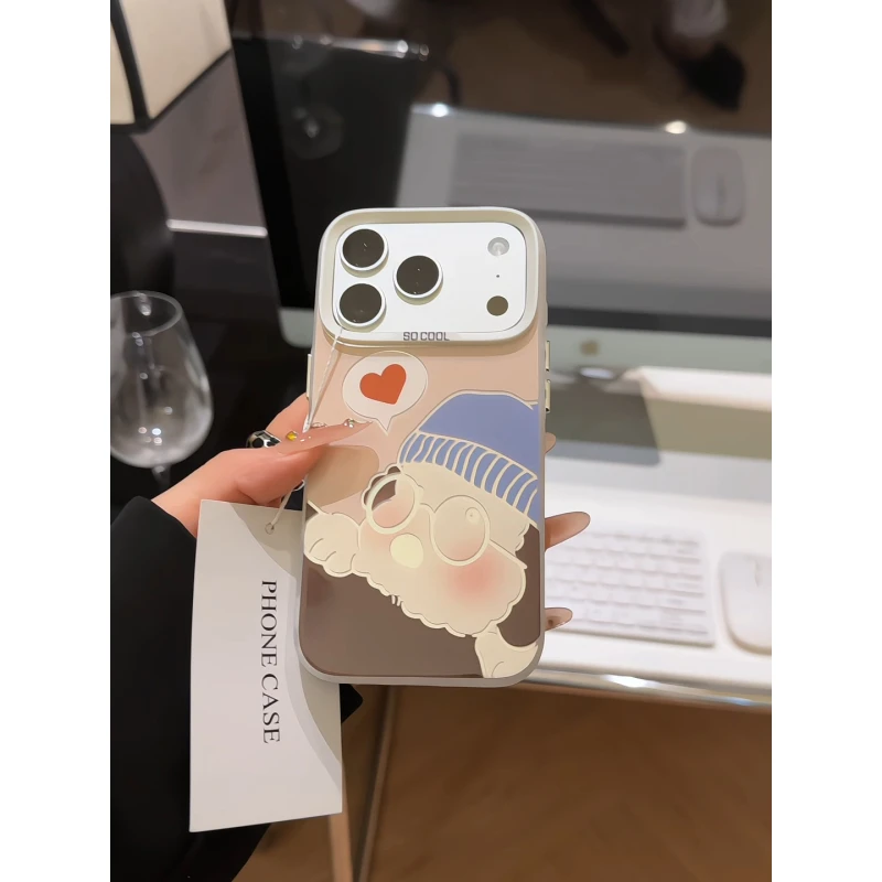 蓝帽子小狗适用苹果17pro手机壳16pm彩银华为p荣耀oppo小米17防摔