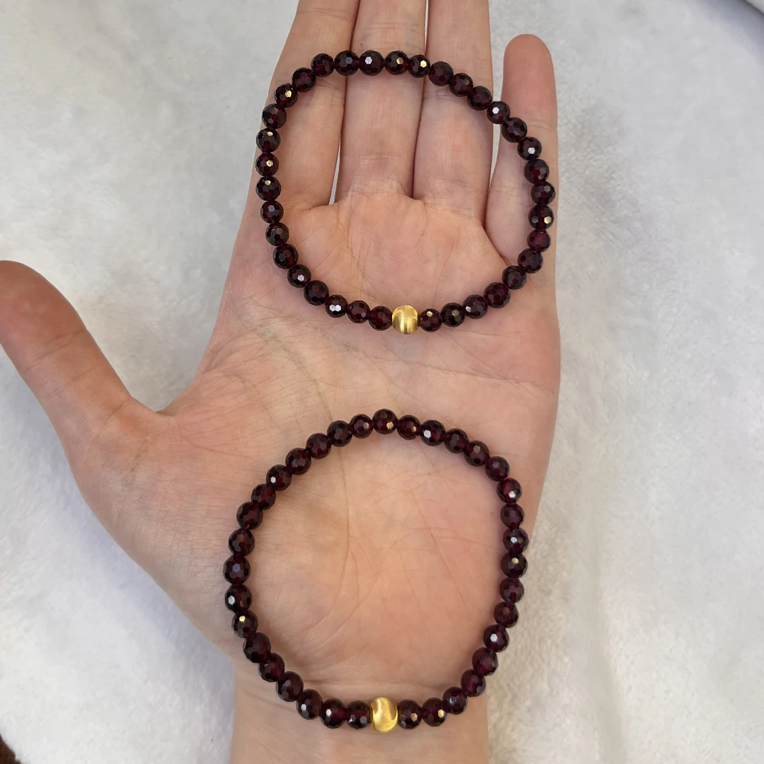 【铭记珠宝】石榴石DIY单圈手串23-DM01L716【多样性发一件】