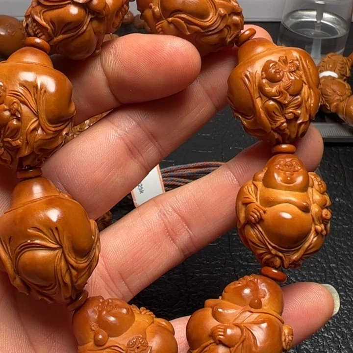 手串/手链橄榄核画****y童子弥勒