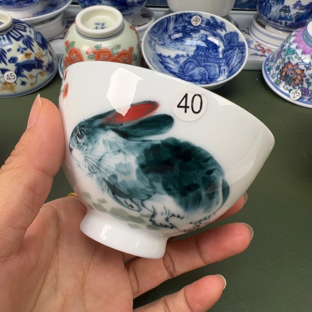 陶瓷景德镇纯手工纯手绘茶具木木40