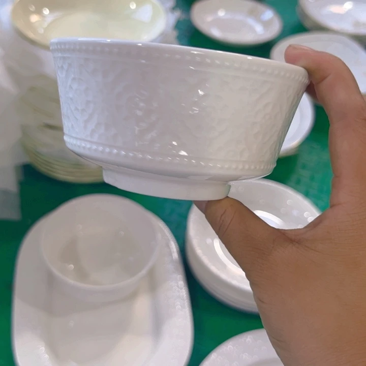 瓷片敦煌碗六个4.5寸微瑕