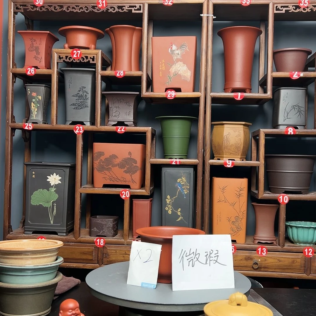 紫砂花盆用****0微瑕金钟