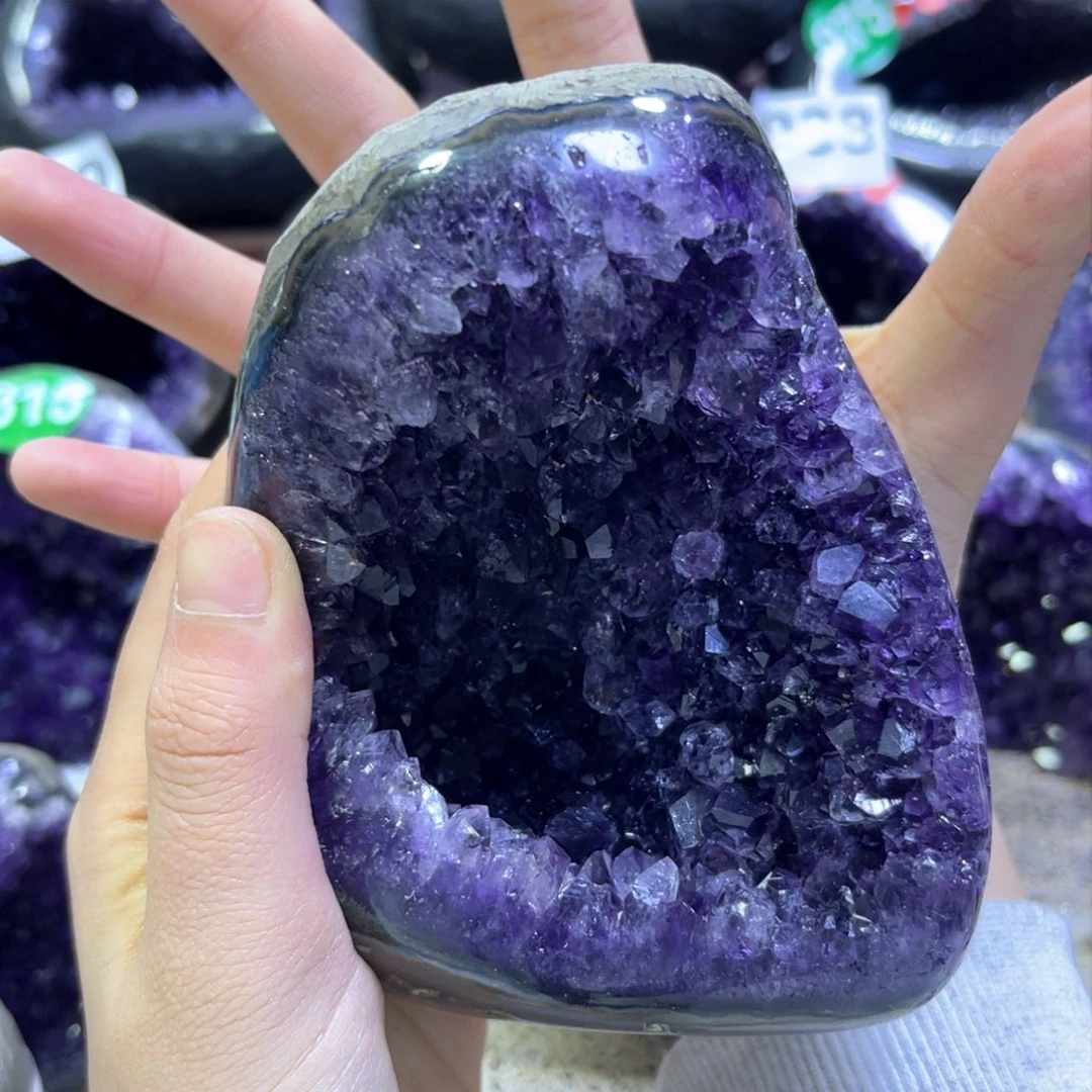 紫晶摆件未镶嵌紫水晶