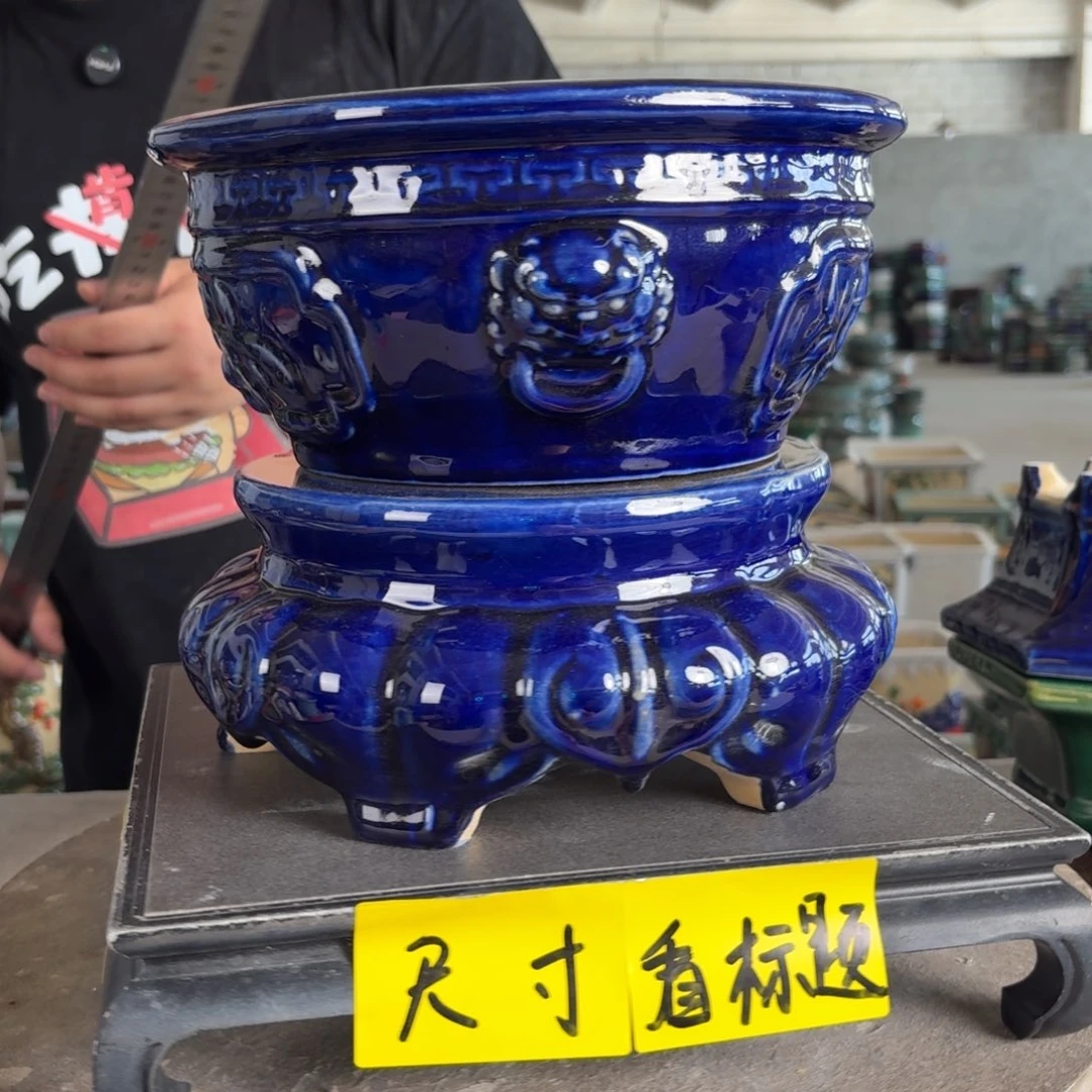 。一风堂石湾花盆 盆内19*10 高23