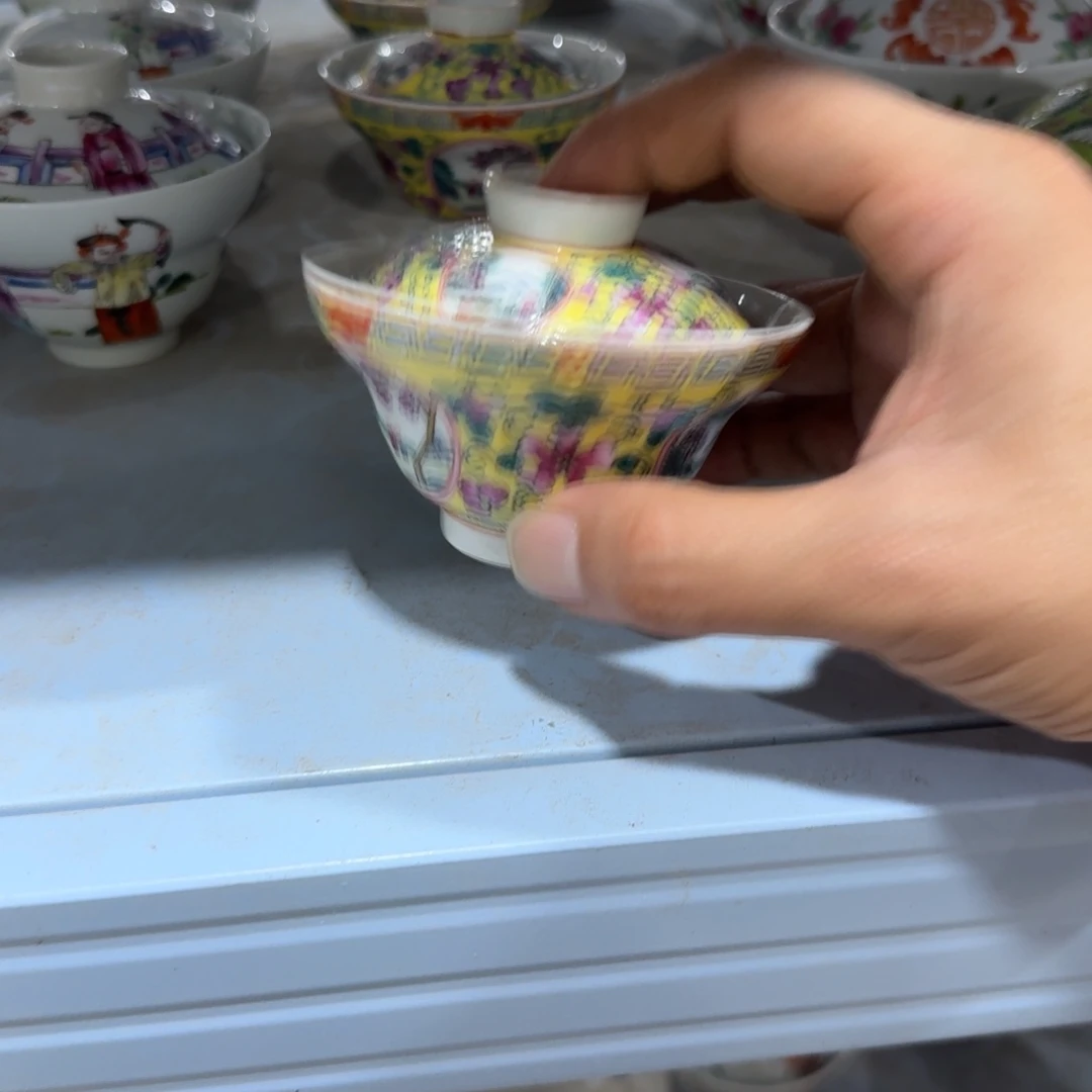 瓷片摆件手绘瓷器全部处理