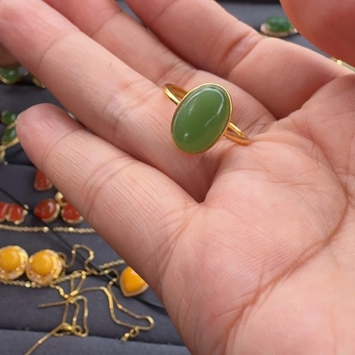 和田玉银S925镶嵌颈饰