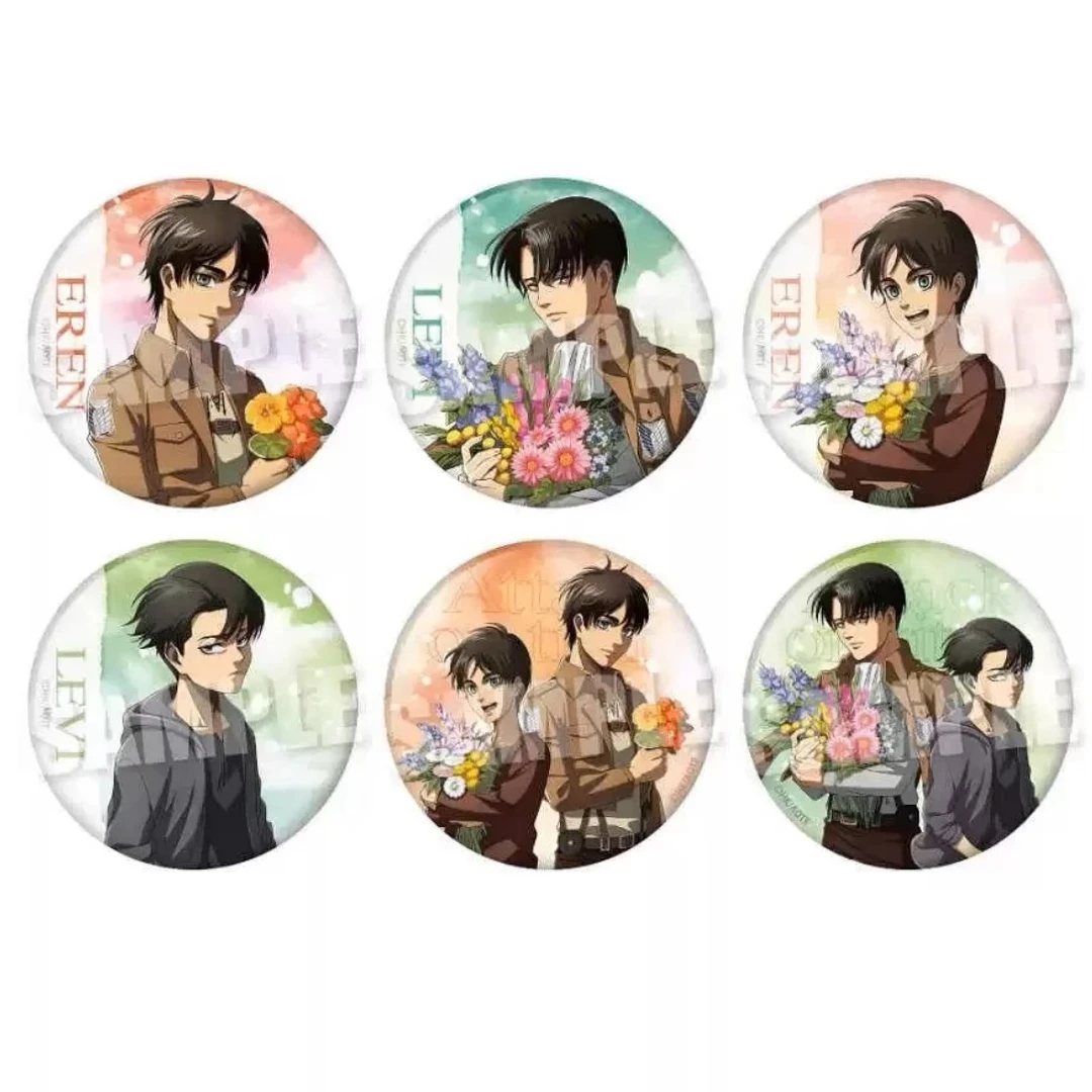 【日谷】进击的巨人 过去未来捧花吧唧徽章 盲盒代拆