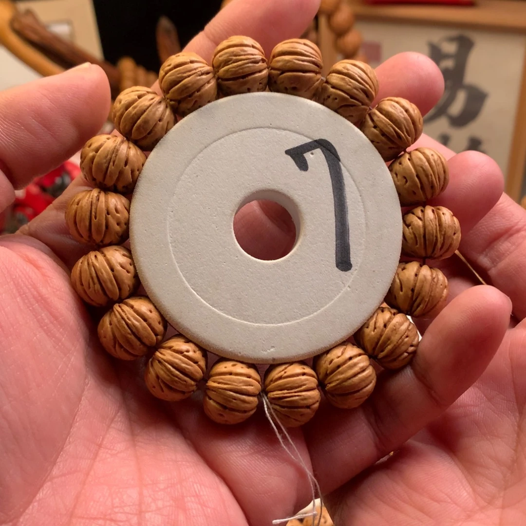 手串桃核【树王纽扣】1.7桃核手串