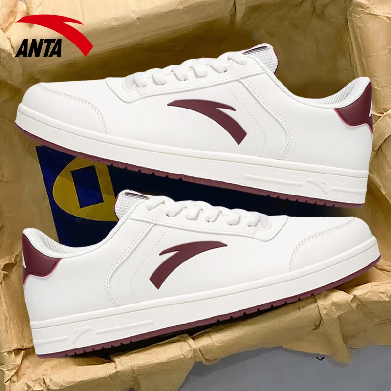 安踏男鞋板鞋小街顽2025新款秋季学生低帮小白鞋红色正品运动鞋男