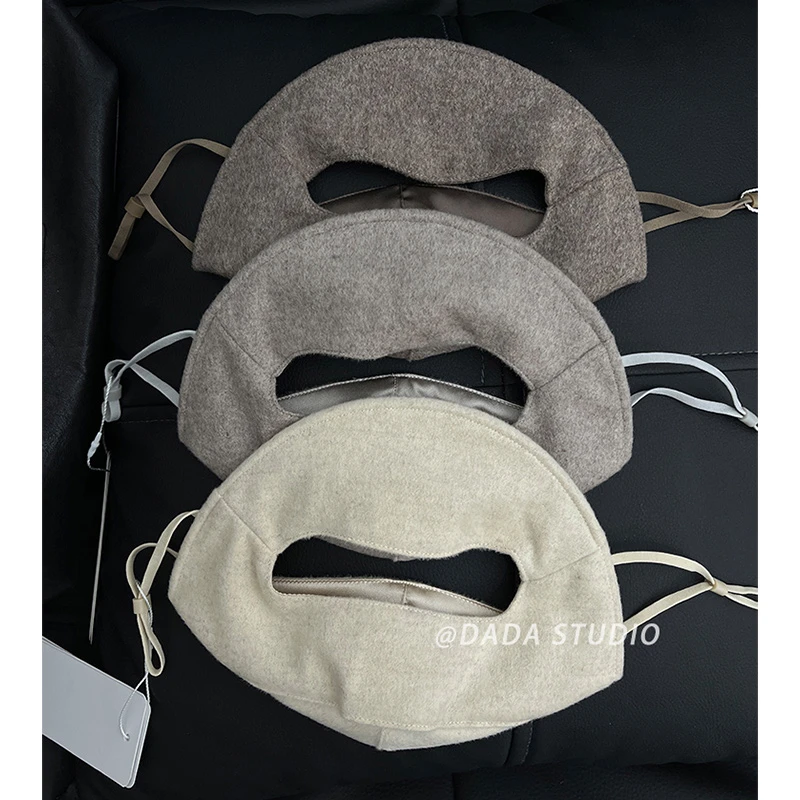 秋冬保暖面罩真丝防风寒护脸户外羊毛口罩医美后脸基尼遮全脸防护