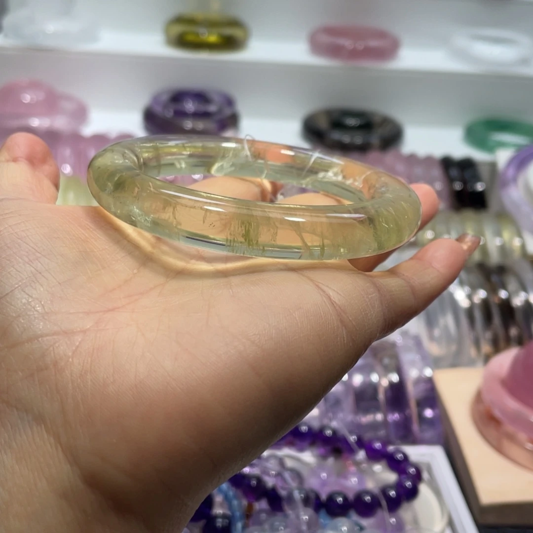 水晶手镯59圈口24号未镶嵌