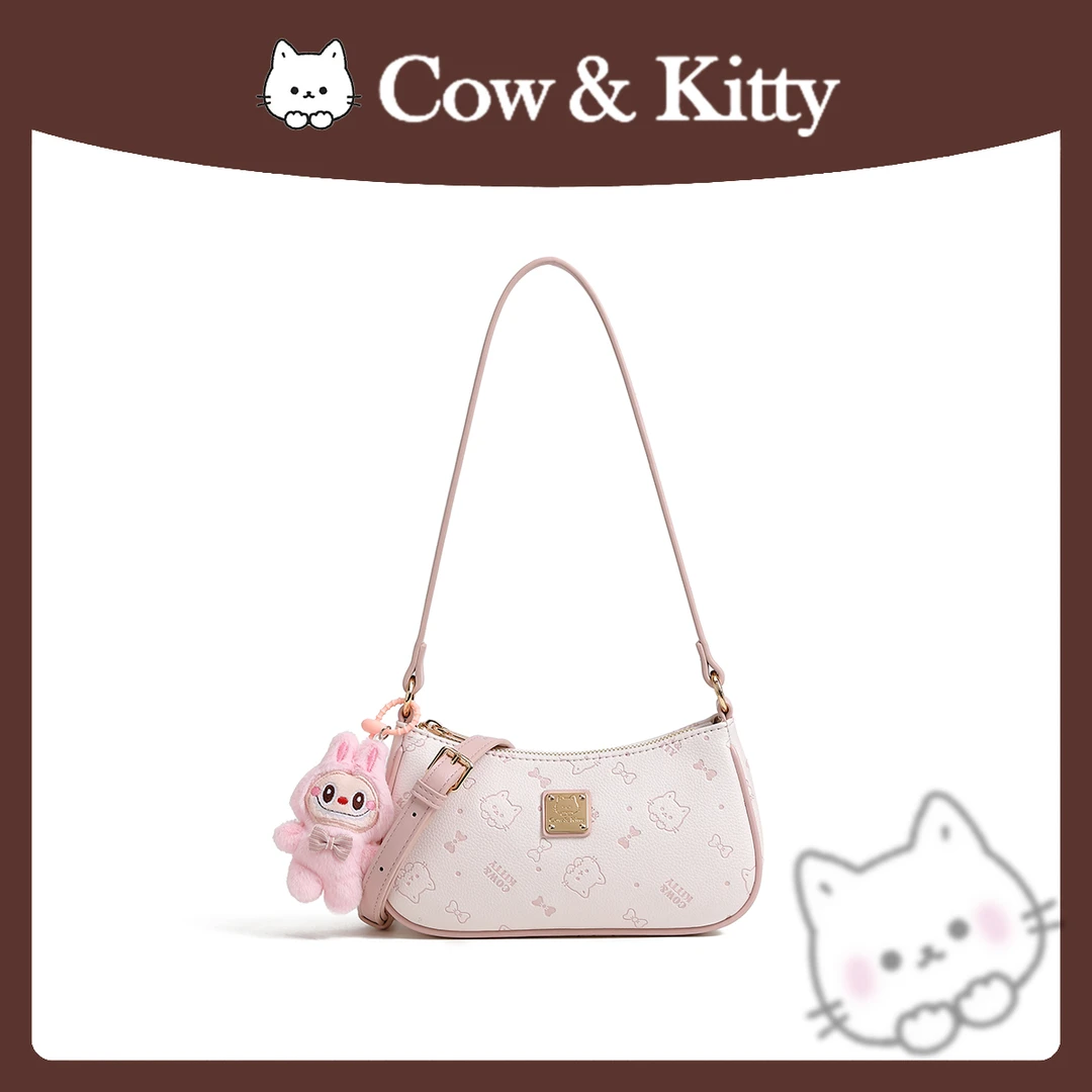 CowKitty/璀璨樱花时尚法棍包单肩斜挎包8062樱花粉