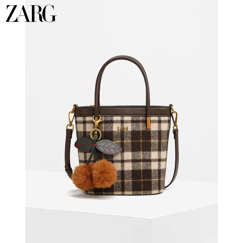 【Marry玛丽甄选】ZARG格纹子母菜篮子包女百搭斜挎包-90011-2