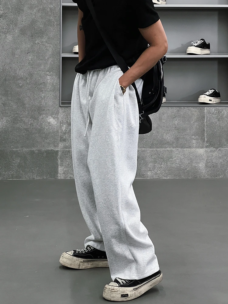 宋春江同款 高级感云朵绒休闲卫裤百搭垂坠抗起球显腿长宽松长裤