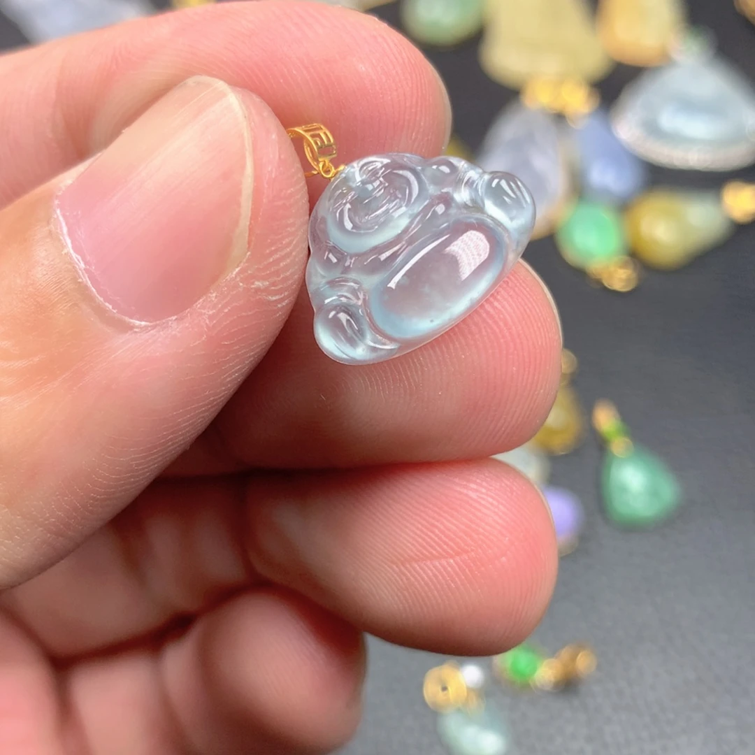 【闪购商品】颈饰18K金镶嵌翡翠翡翠