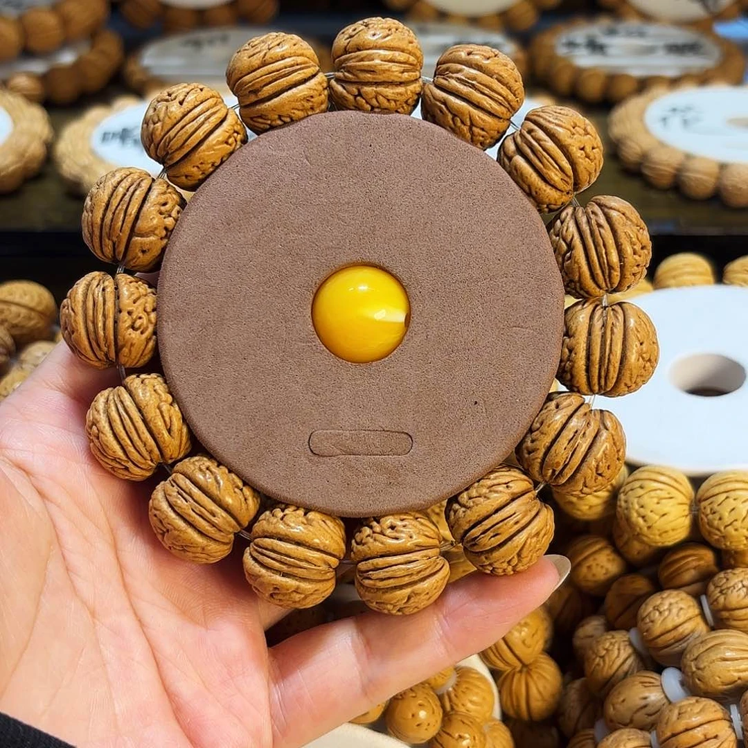 筋*云18加尺寸苹果园桃核手串