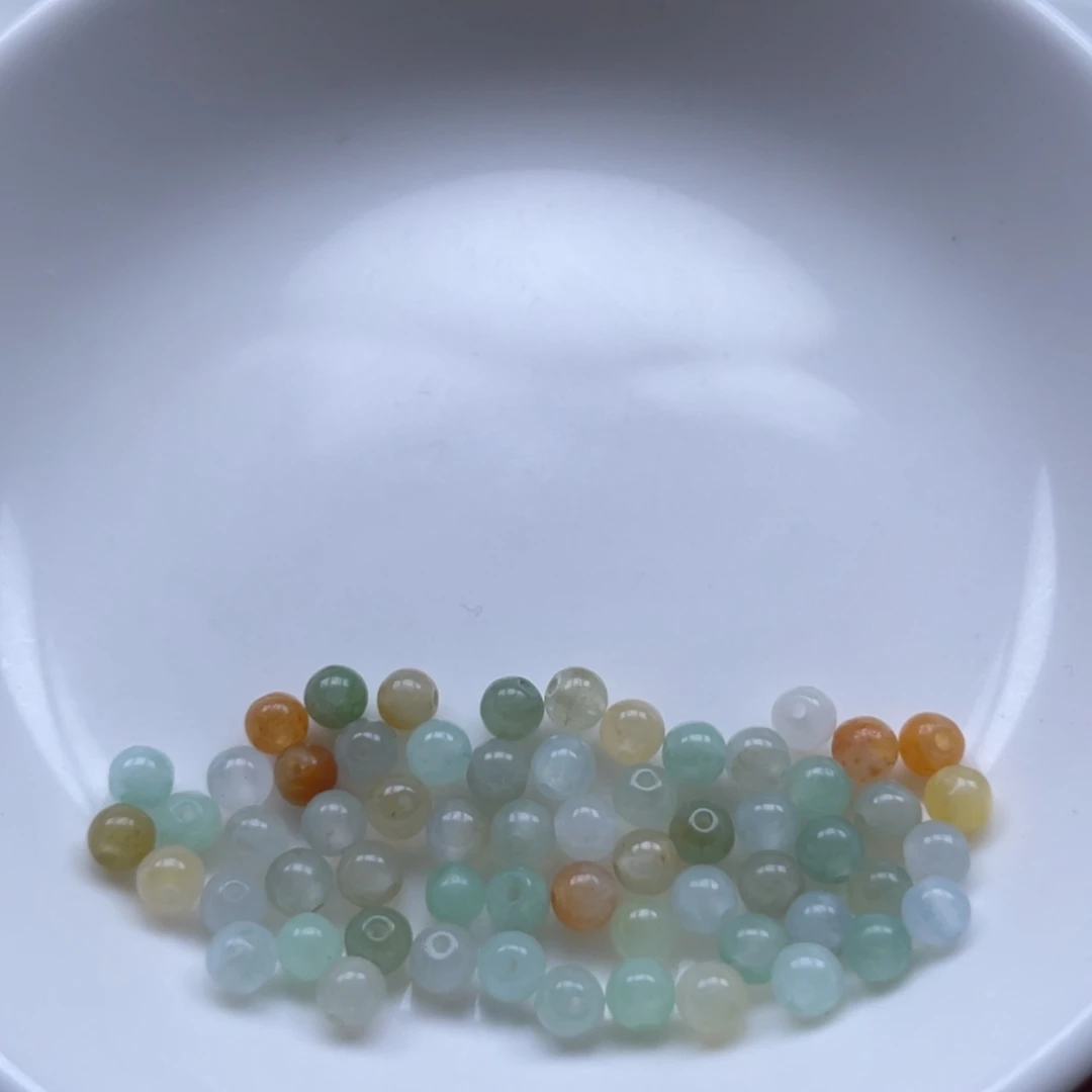 翡翠散珠彩色小米珠发60卡3加