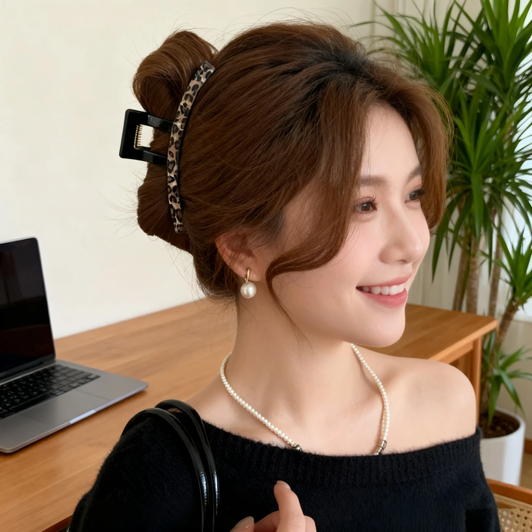 MIMILINE法式休闲风千金风发夹网红简约女抓夹ins发卡日韩轻奢