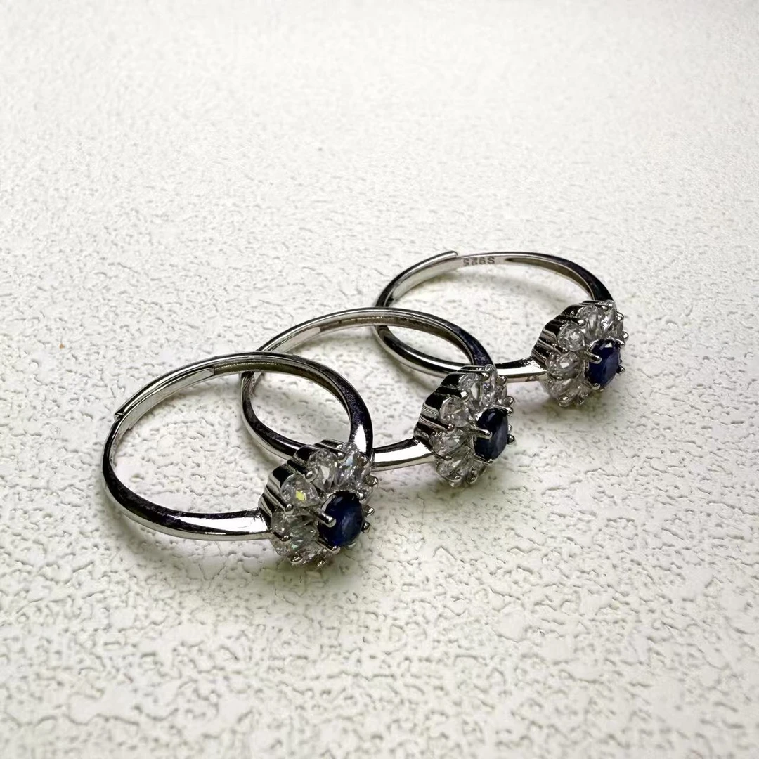 【小宝晶选】天然s925蓝宝石戒指 多样性发一件 663XBAX