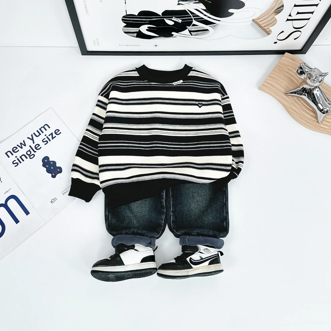 儿童卫衣加绒款长袖2025新款秋冬装男童 D-DMD7168 悠悠童话童装