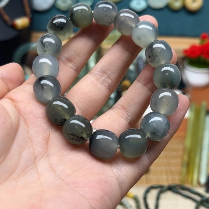 未镶嵌蛇纹石玉手串