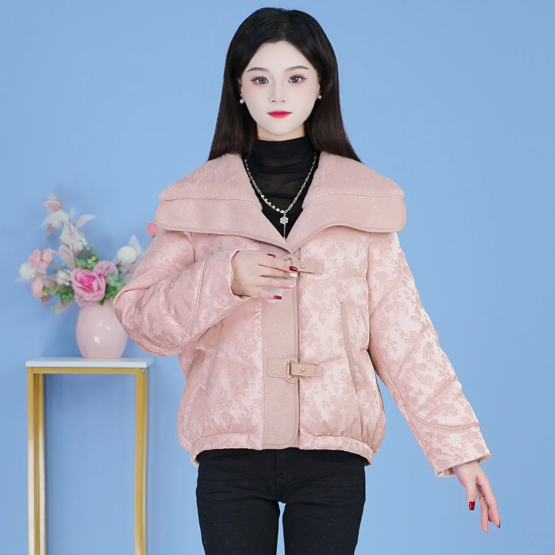 【SJYF5128】2024年秋冬新款时尚洋气宽松保暖加厚休闲显瘦羽绒服