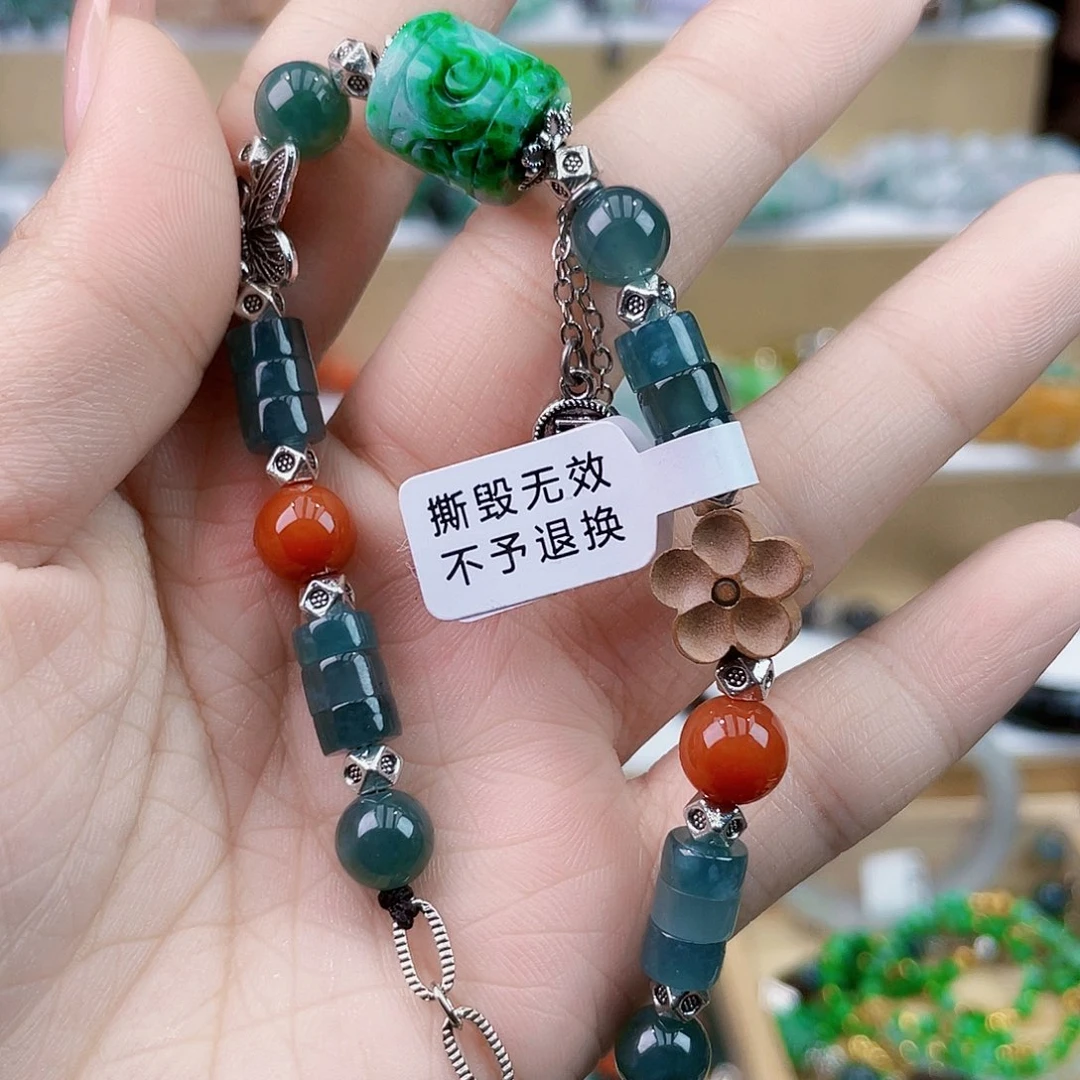 翡翠未镶嵌手链手链