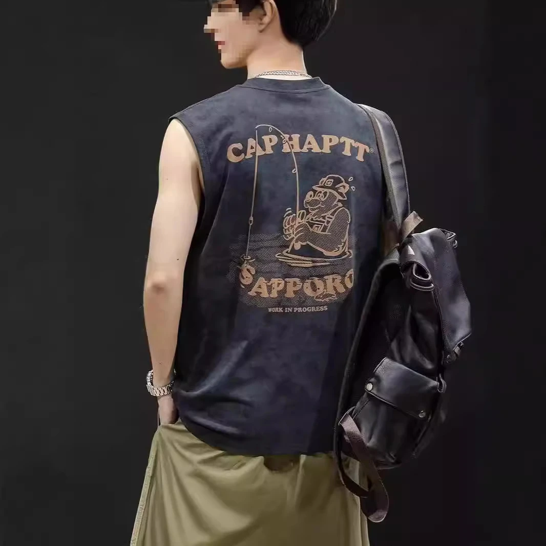 a速干t恤背心男新款坎肩男士无袖跨栏运动男装健身男款大码夏季f