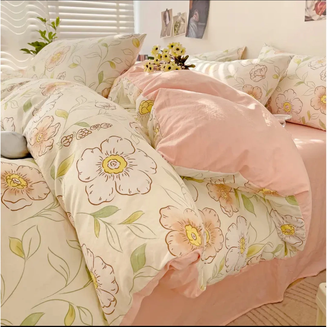 订单尾货被罩【露华浓】7*7网红小清新斜纹棉被罩