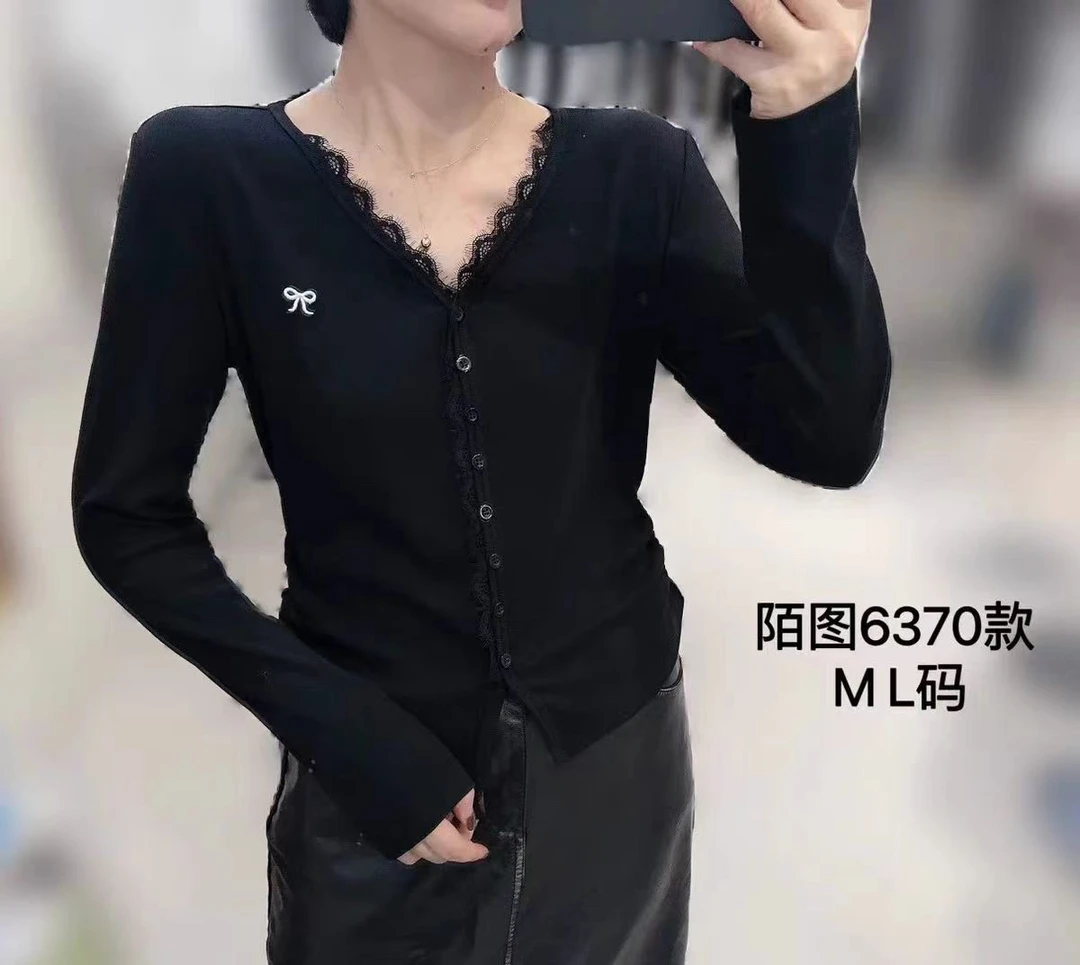 非直播间勿拍春季时尚休闲打底衫蕾丝显瘦气质