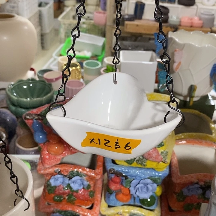 摆件陶盆有孔 瑕疵介意勿拍