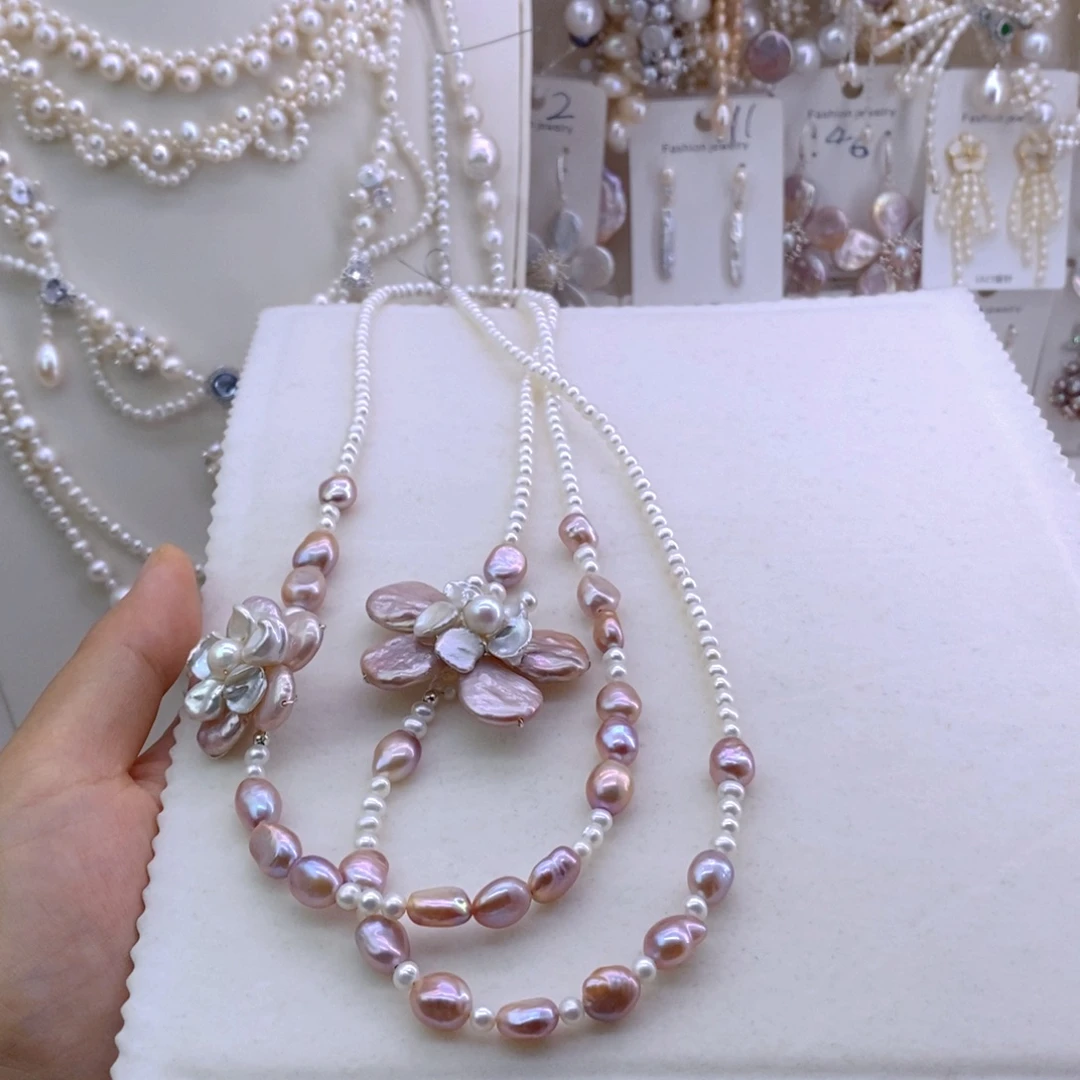 淡水珍珠耳饰合金