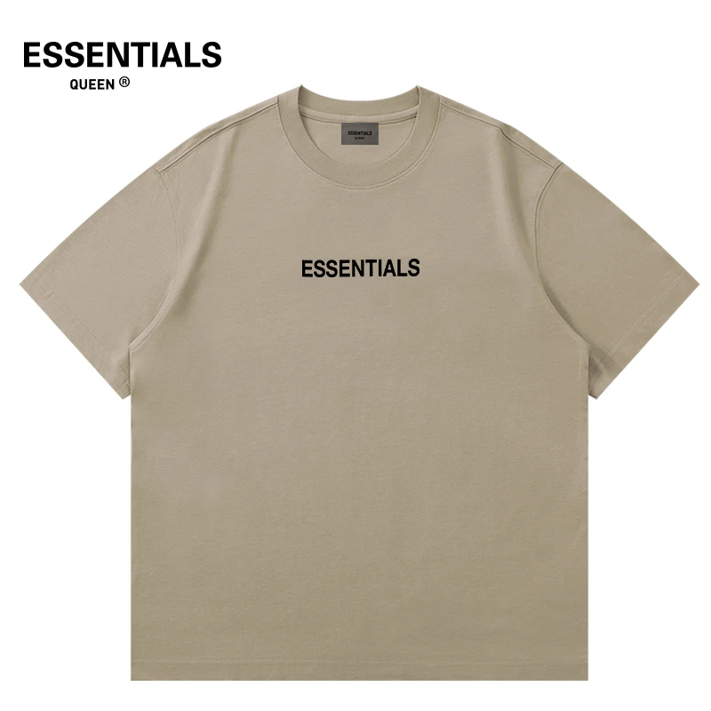ESSENTIALS QUEEN2025夏季新款男装纯棉短袖透气吸汗高街美式短袖