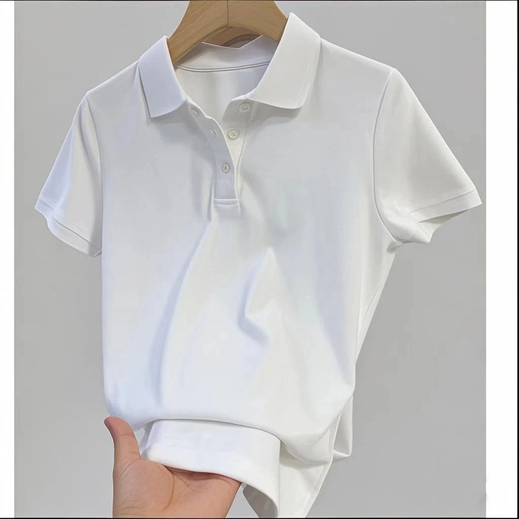 Polo衫修身显瘦短袖清新减龄棉T柔软亲肤百搭上衣