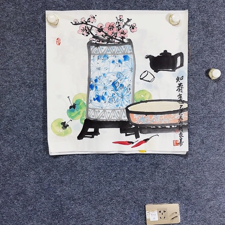 国画国画花鸟画作品