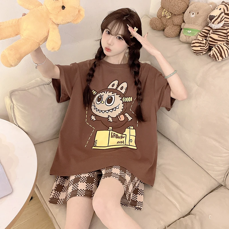 儿童睡衣女童夏季薄款短袖纯棉2025新款夏天12岁女孩初中生中大童