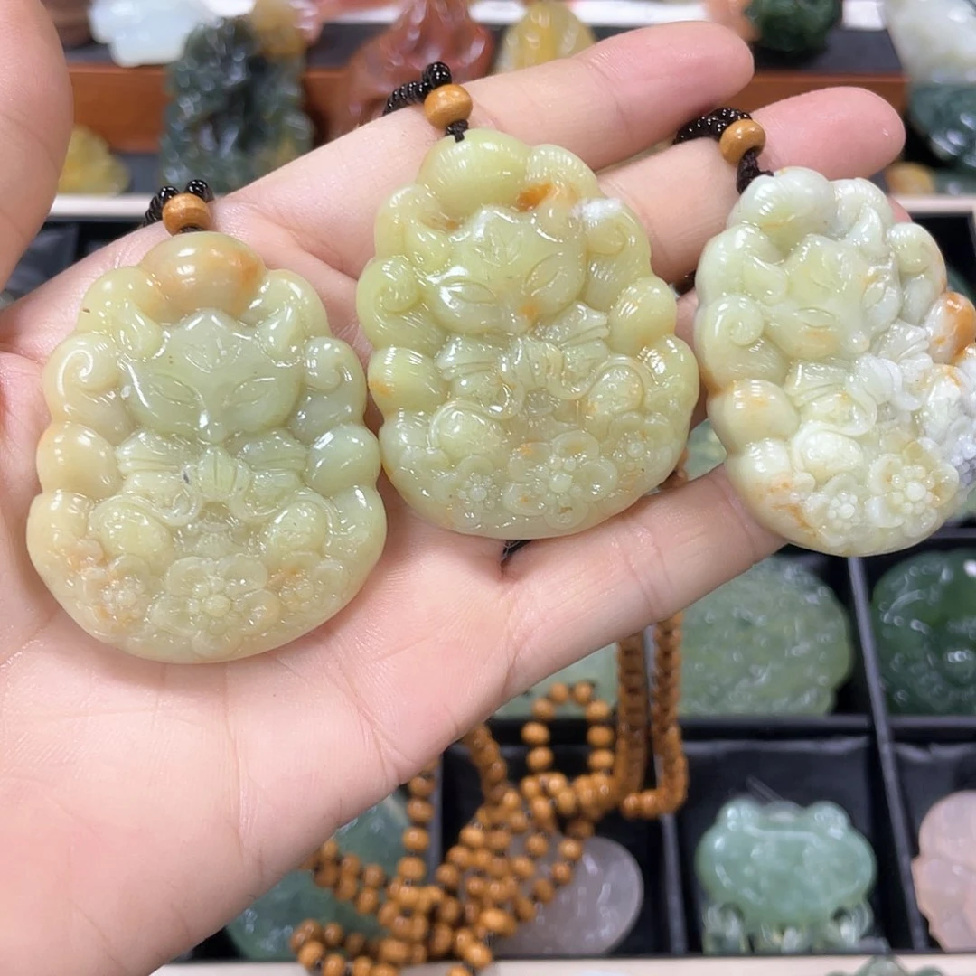 蛇纹石玉颈饰未镶嵌多样性发货，拍一发一