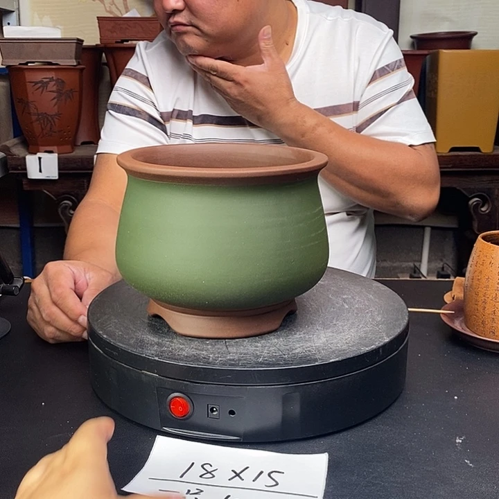 紫砂花盆货号一只KK78